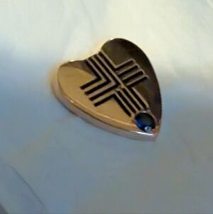 Vintage 10k Gold & Sapphire Pin. Vintage Award Pin Service Pin